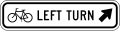 R9 series Bicycles and pedestrians-Bicycle left turn (diagonal right arrow)