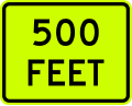 W16 series Supplemental plaques-(distance) feet