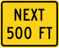 W16 series Supplemental plaques-Next (distance) feet