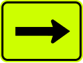 W16 series Supplemental plaques-Supplemental arrow to the right (plaque)